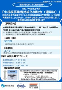小規模事業者持続化補助金（通常枠）
